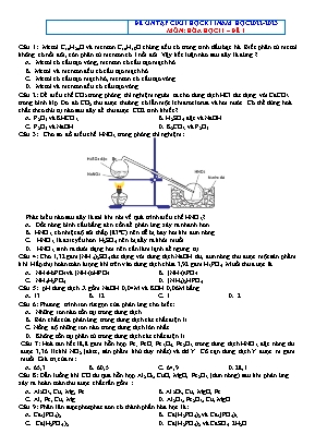 Bộ đề ôn tập cuối học kì 1 Hóa học Lớp 11 - Năm học 2022-2023 (Có đáp án)